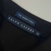 90s 00s RALPH LAUREN ラルフローレン THE SKINNY POLO ストレッチ 半袖 ポロシャツ M /黒 ブラック/インパクト21