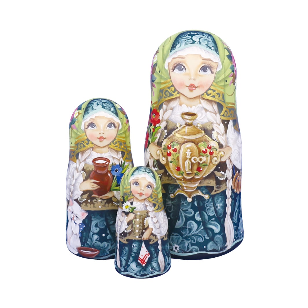 エレナ・ドミトリエワ作 マトリョーシカ 6個型 | GINZA HAKKO 木の香