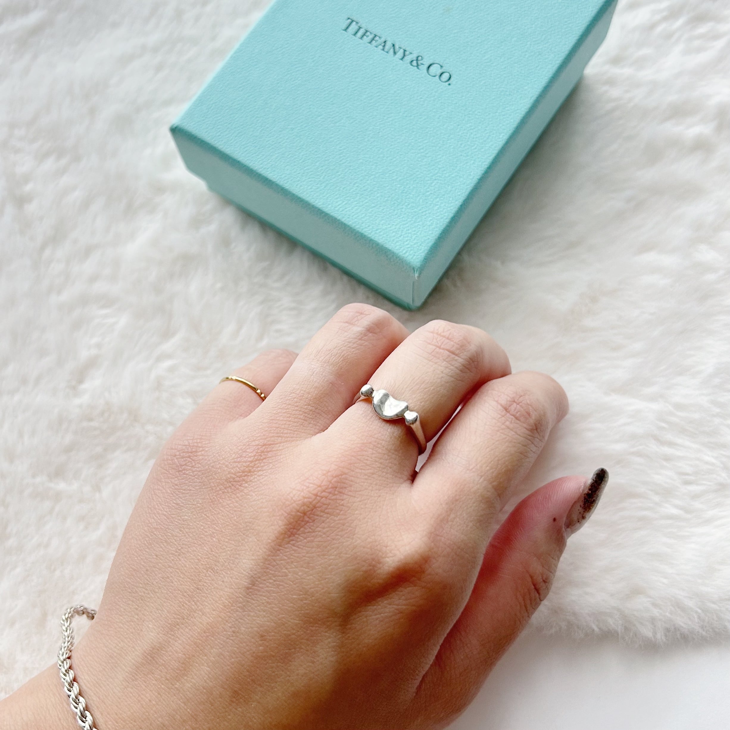 TR8081】Tiffany&Co. bean ring/silver925/ティファニー/リング