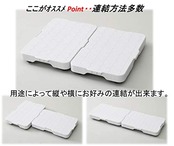 山善(YAMAZEN) 台車 耐荷重50kg ストック・押入れ・キッチン収納 キャスターが目立たない 幅40×奥行27.5×高さ6.4cm(1台あたり) 連結可能 平台車 スマートフロア 完成品 ホワイト NST-50(WH)