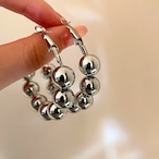 S925 Silver Needle Round Earrings (ME319)