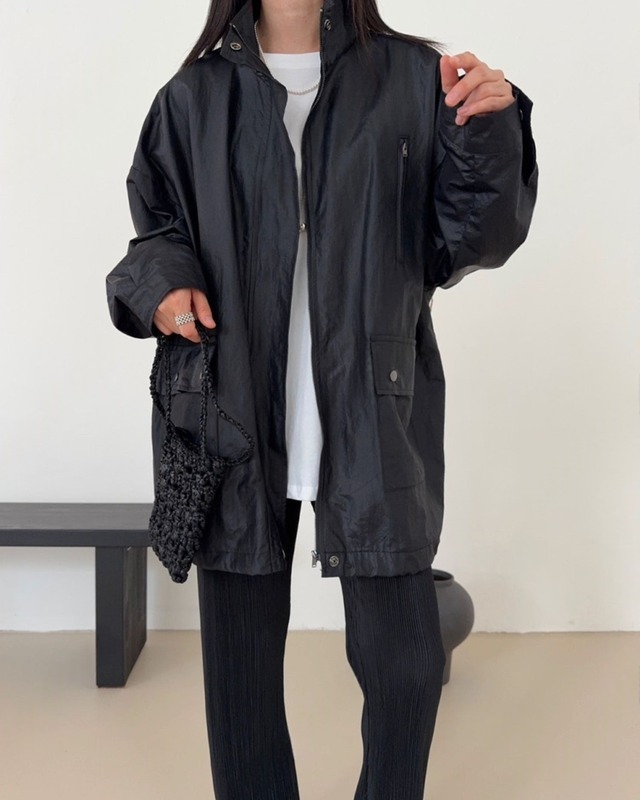 ルーズフィットミリタリーウインドブレーカー