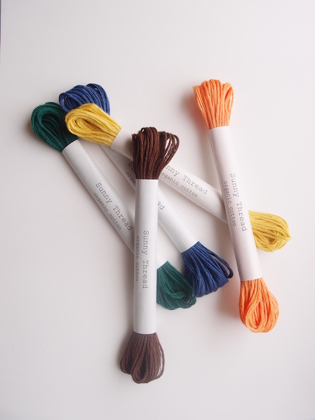 5本セット　#16～#20　オーガニックコットン  刺繍糸