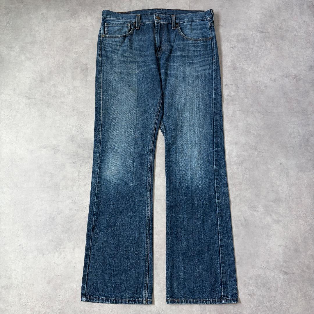 リーバイス527 Levis W34 フレア ブーツ 青 古着 ヒゲ 21577