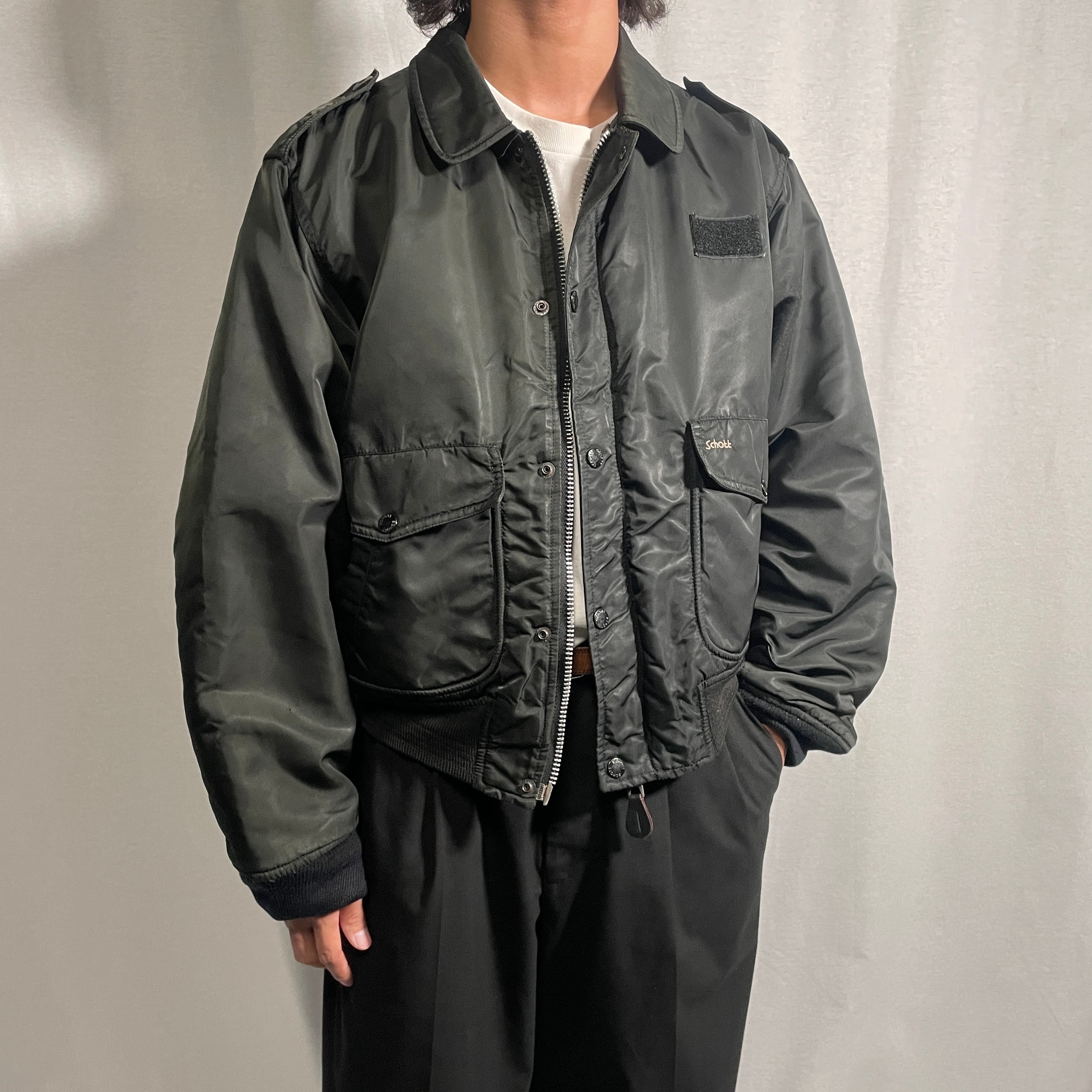 Schott レザージャケット ブラック フライトジャケット schott 