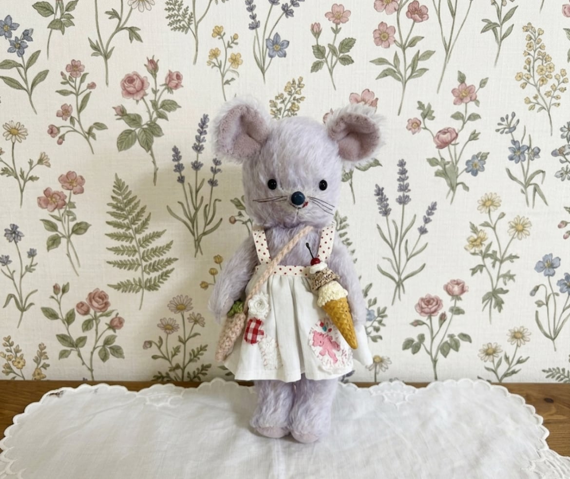 着せ替え くまのるころちゃん カプチーノ テディベア作家 marucoroさん 着せ替えができるくまのるころちゃん（カプチーノ） | marucoro