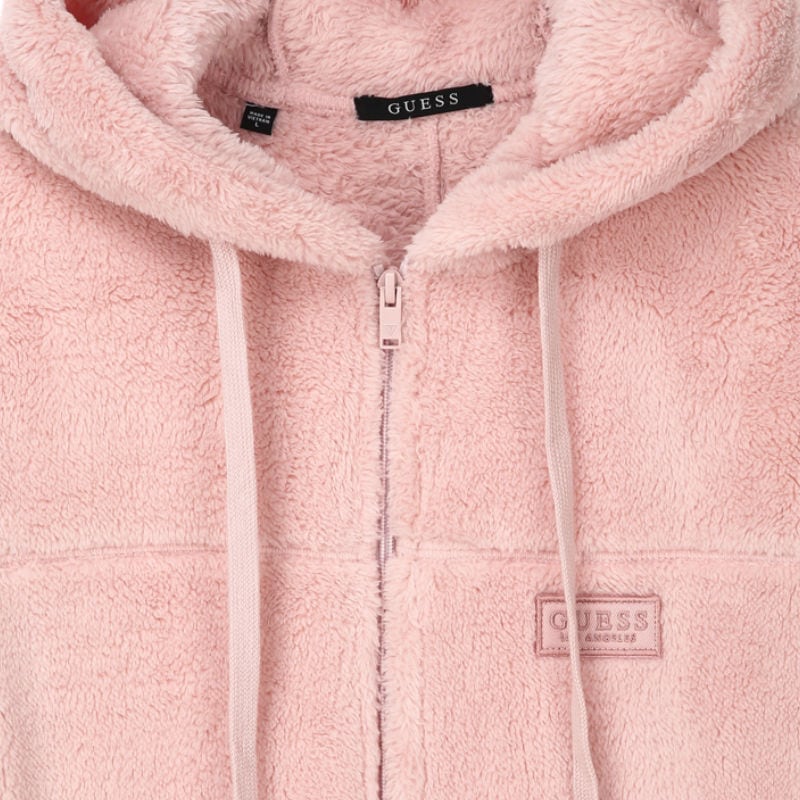 30% GUESS【ゲス】ミニワッペンフリースパーカー フーディー ボア