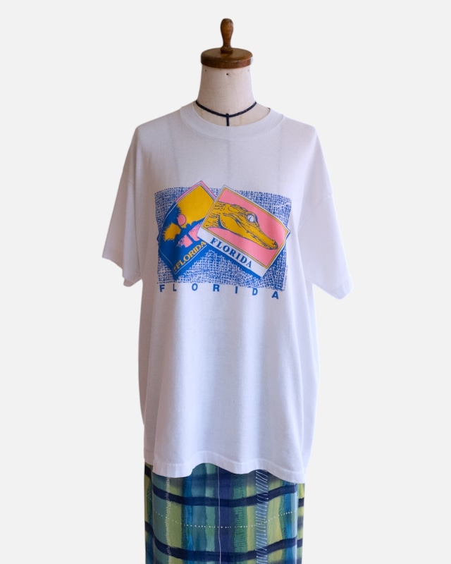 【古着】90’ｓフロリダ土産ワニT