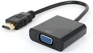 【数量限り】HDMI to VGA (D-Sub 15ピン) 変換アダプタ 変換ケーブル 1080p HDTV プロジェクター PC 変換コネクタ 電源不要 コンピューター、デスクトップ、ノートパソコン、PC、モニター、プロジェクター、HDTV、Chromebook、Raspberry Pi、Rokuなどに対応 ブラック (1個)