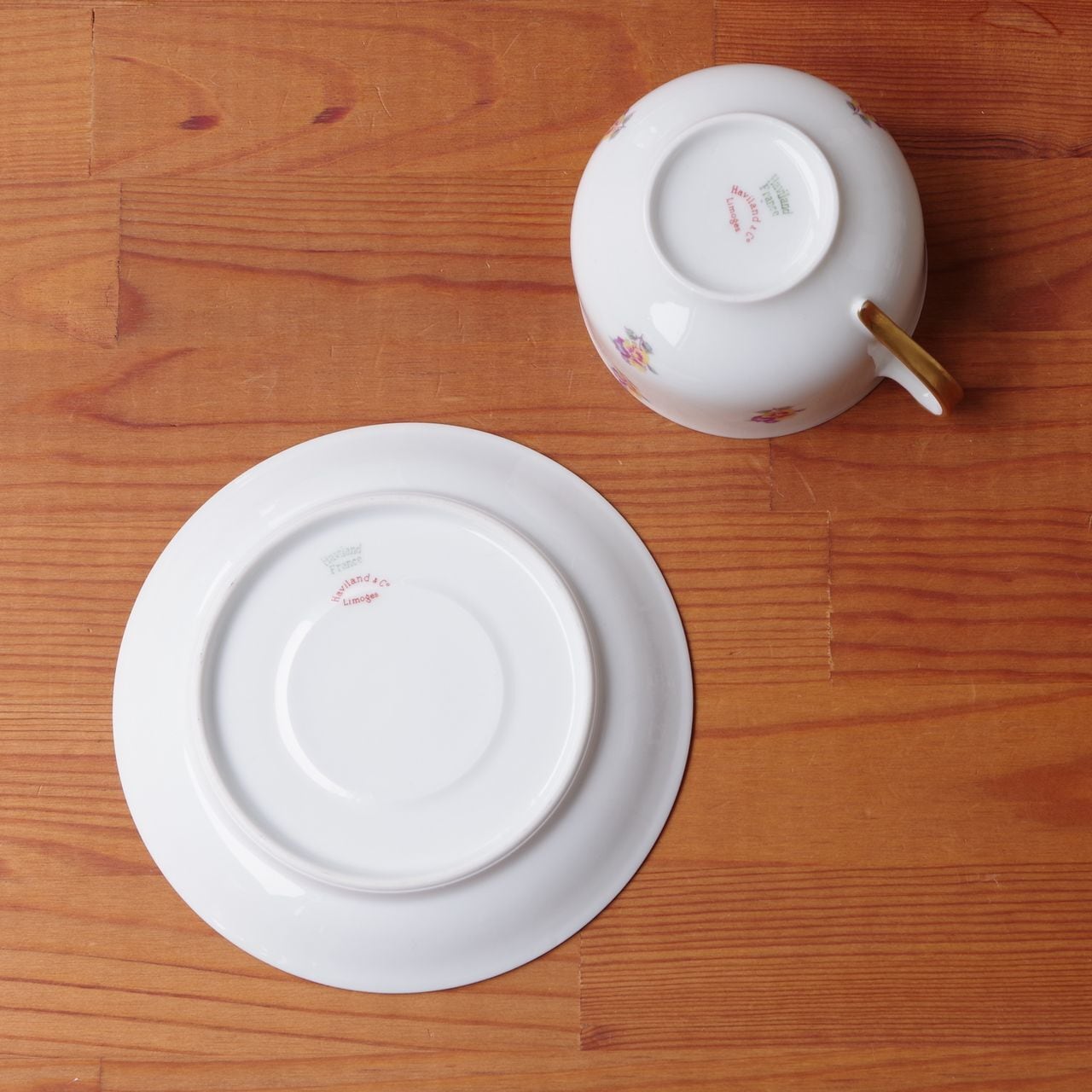 Haviland Limoges リモージュ アビランド パンジー 花柄 ティーカップ