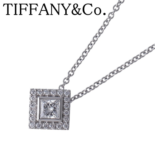 ティファニー グレース ダイヤ ネックレス 中石ダイヤ約0.20ct 