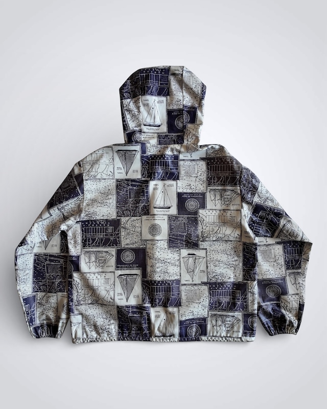 1960s NAUTICAL PATTERN ZIP UP PARKA