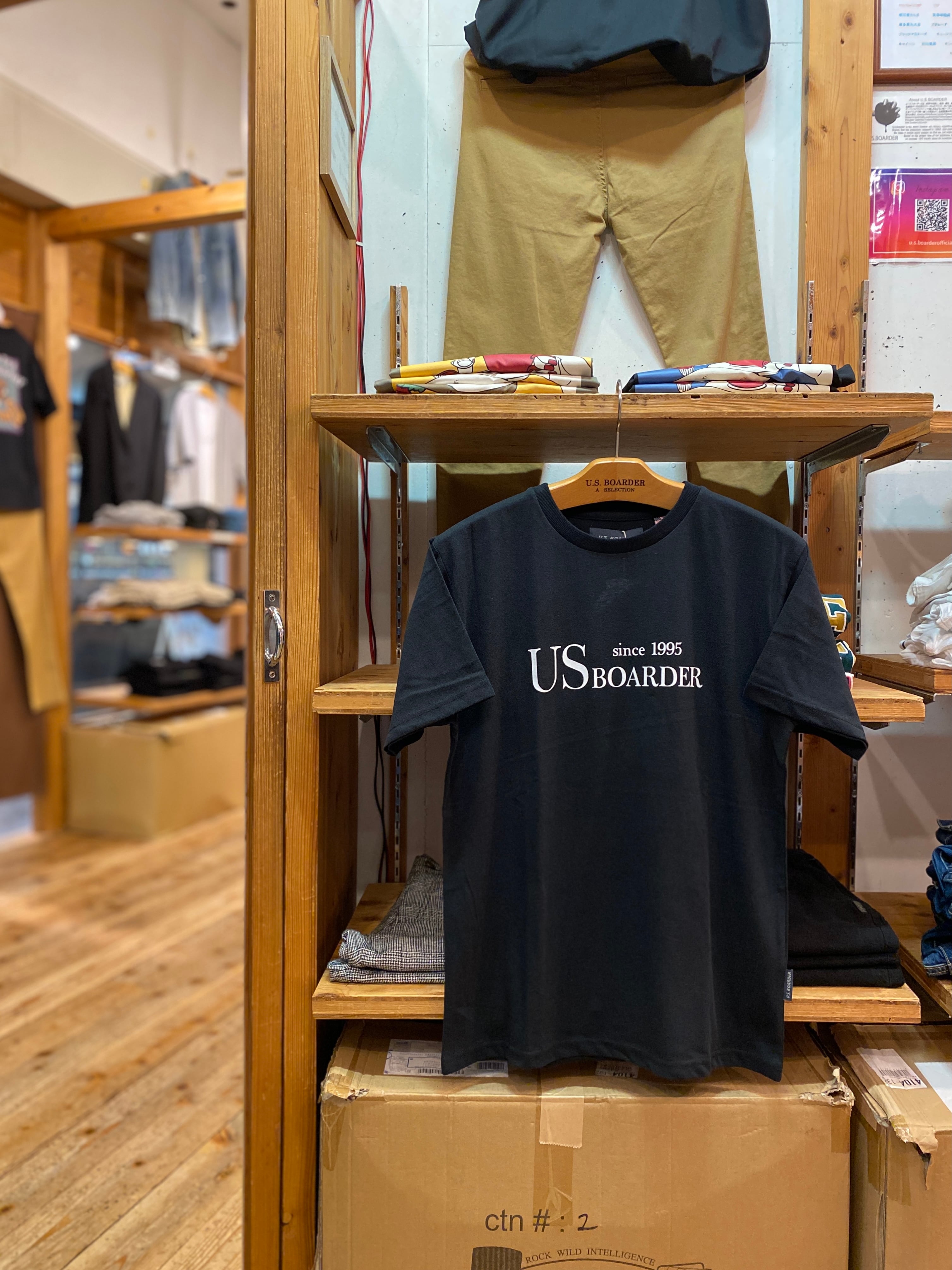 philme border T black ブラック 2 Tシャツ ユニセックス U.S.BOARDER S/S US T プリントTシャツ フォント black ブラック