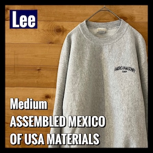 【Lee】メキシコ製 ワンポイント 企業ロゴ バックプリント スウェット トレーナー リー USA素材 アメリカ古着