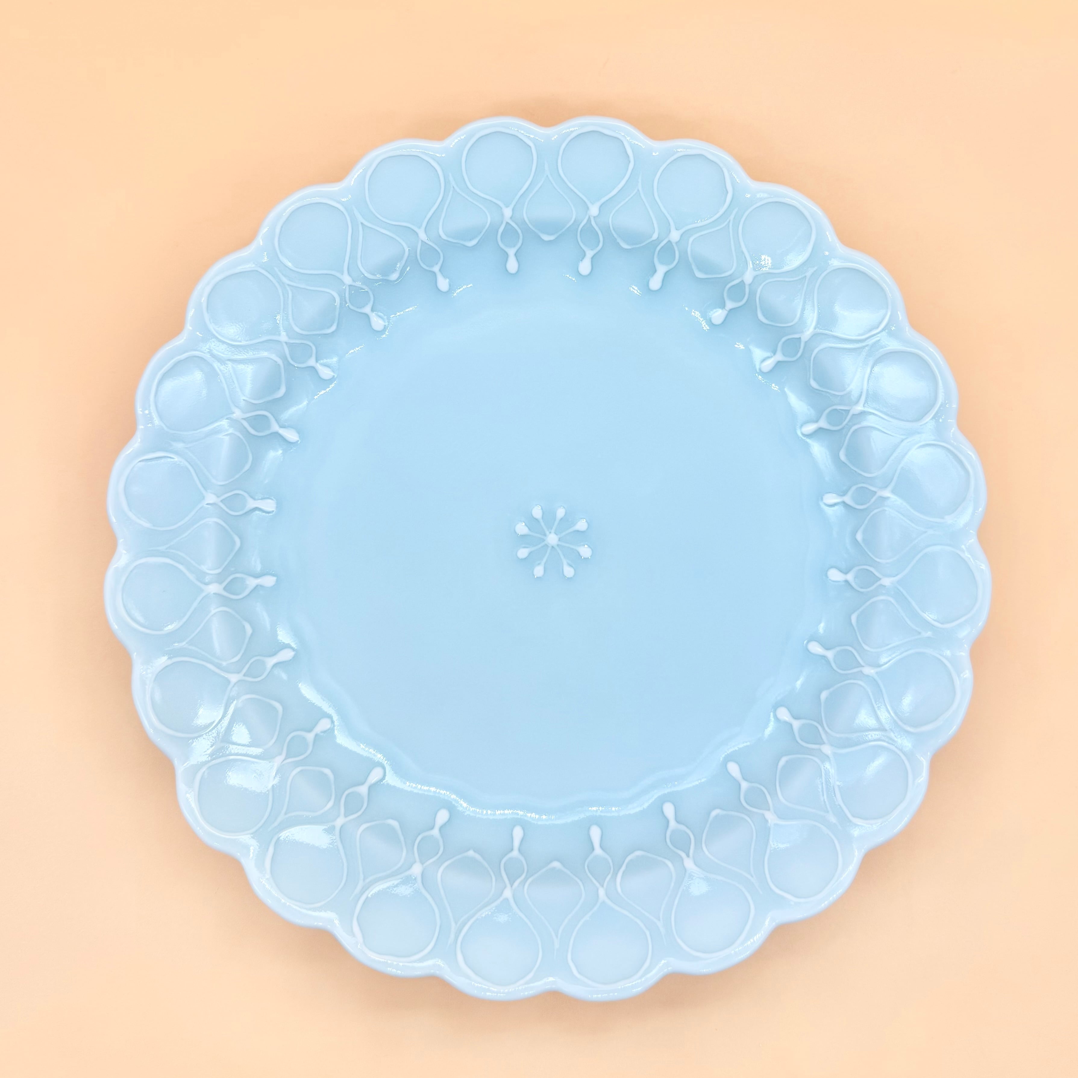 sizqu(シズク)リム皿 21cm ペールブルー