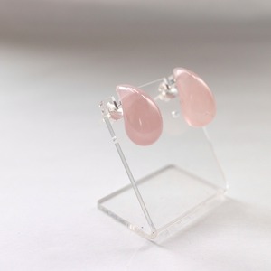 Drop rose quartz pierce