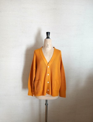 【KEIICHILO】地球にやさしい♡ワッフル編ポケ付きアウター　イエロー