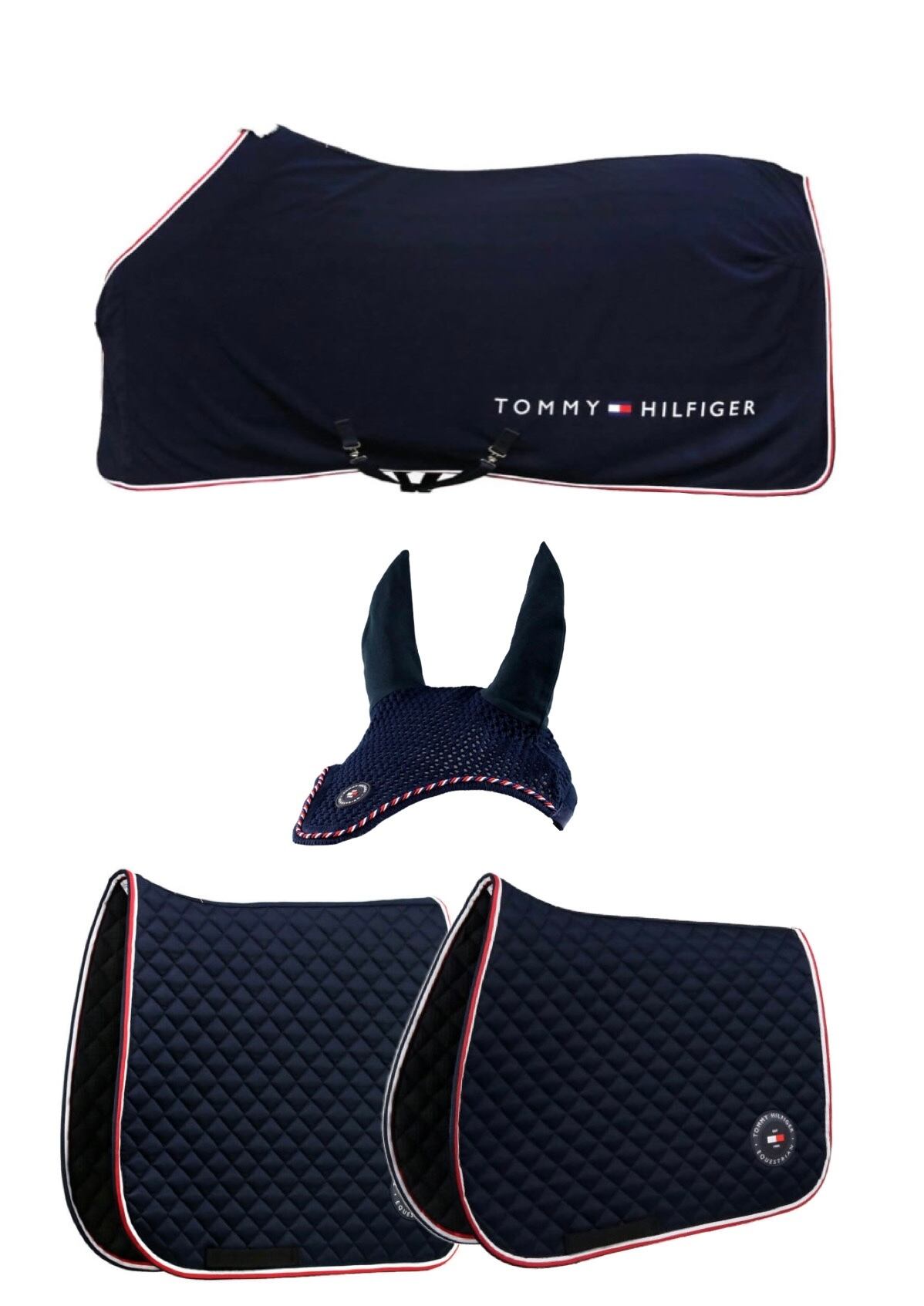 乗馬用ゼッケン＆コットンイヤーネット＆馬着 3点セット Tommy Hillfiger Equestrian フルサイズ |  レディース乗馬用品専門店レクシア