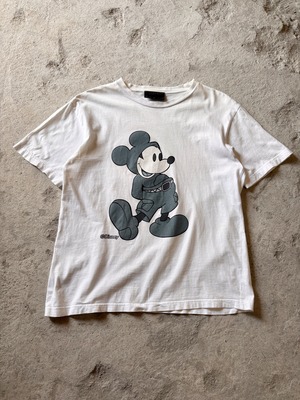 00s BOUNTY HUNTER/Mickey print Tee/M相当/ミッキ－プリントTシャツ/Disney/ホワイト/BxH/バウンティーハンター