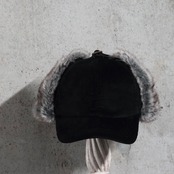 【gifthatオリジナル】コーデュロイ耳付きキャップ