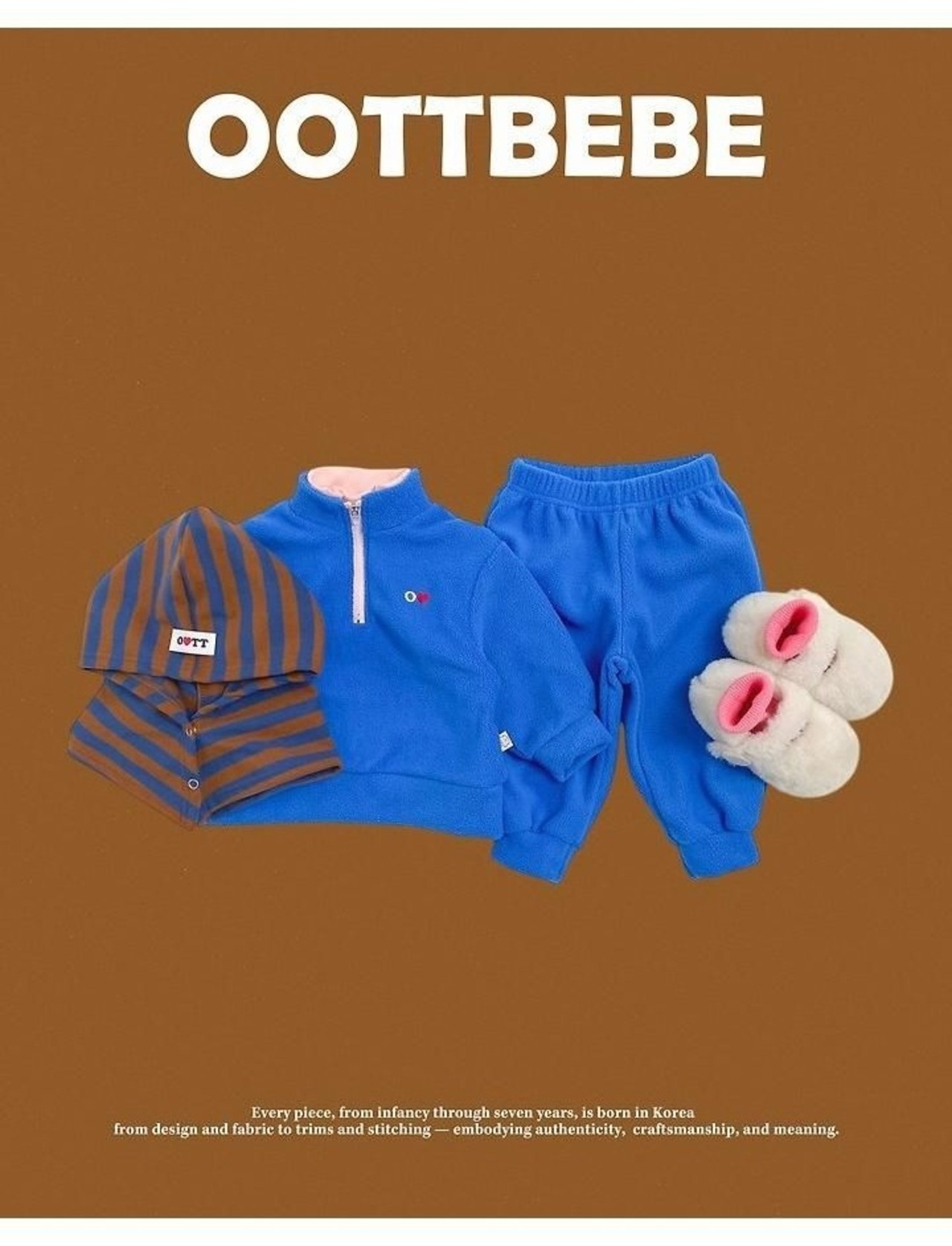 韓国子供服 / 26winter / oottbebe / ノマドボーダーバラクラバ / ベビー&キッズ / 冬服 *S~M*