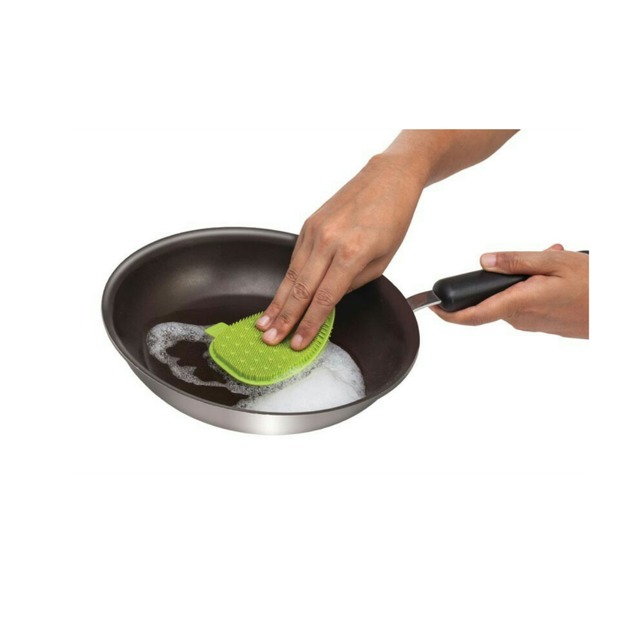 2color調理器具、食器の洗浄に/シリコンスクラバー【キッチン雑貨/Brounie１】