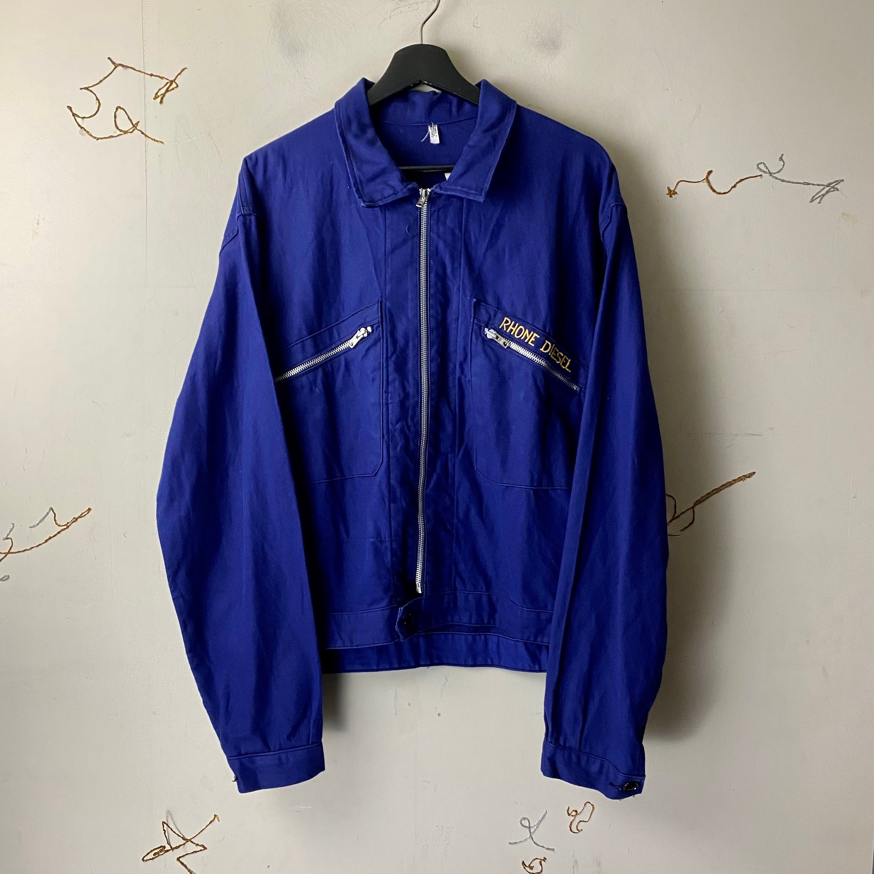 vintage 1970's french zip-up cotton work jacket | NOIR ONLINE
