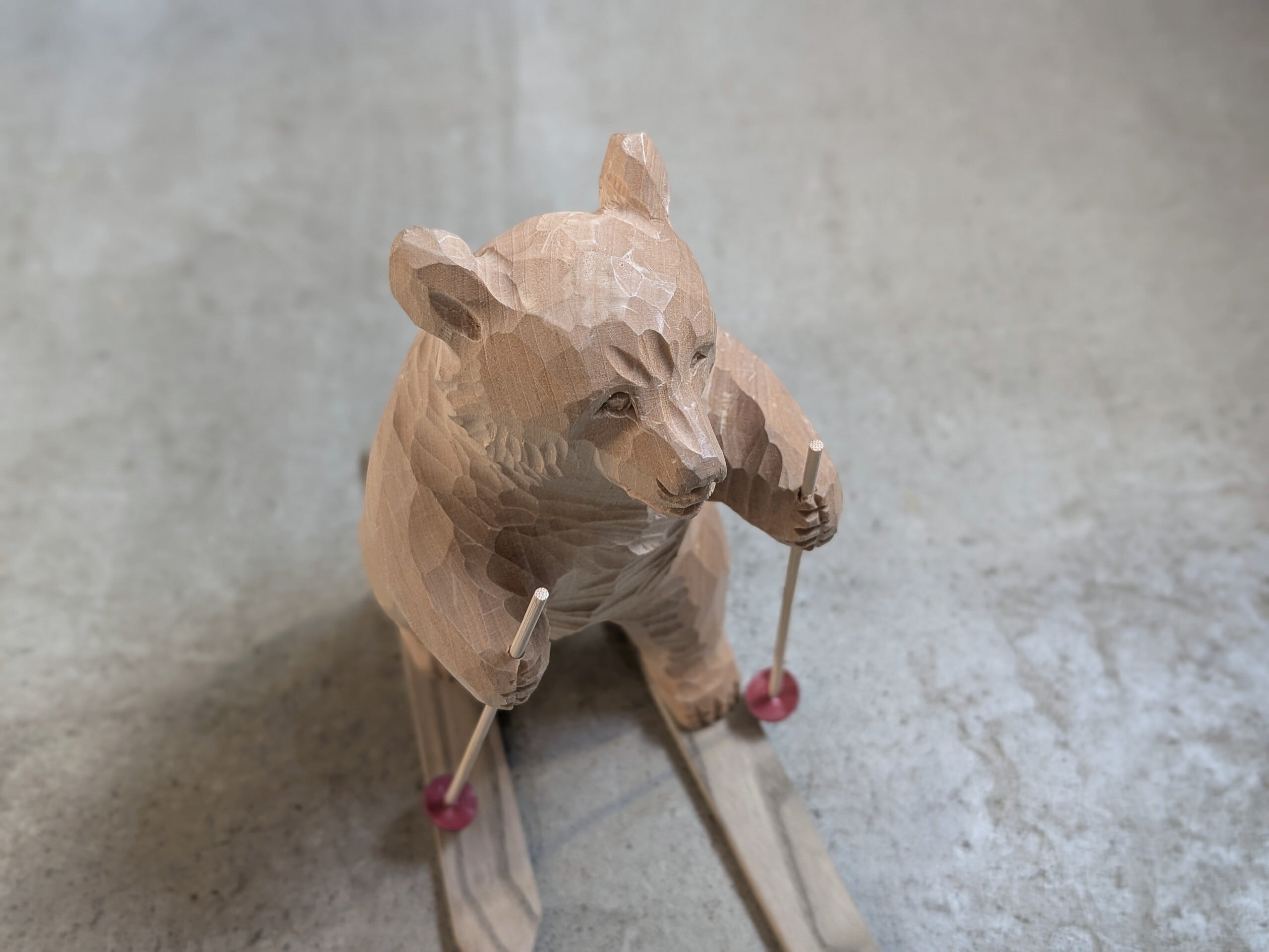 上西捷敏 スキー熊 #2 | 木彫りの熊 | inoya | Basic Life Store