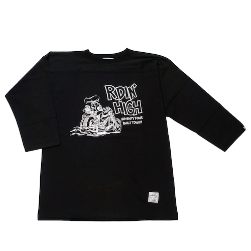 SEVENTY FOUR(セブンティーフォー) / FOOTBALL T-SHIRT(BLACK)(STF23SUMMER8)(フットボールTシャツ)