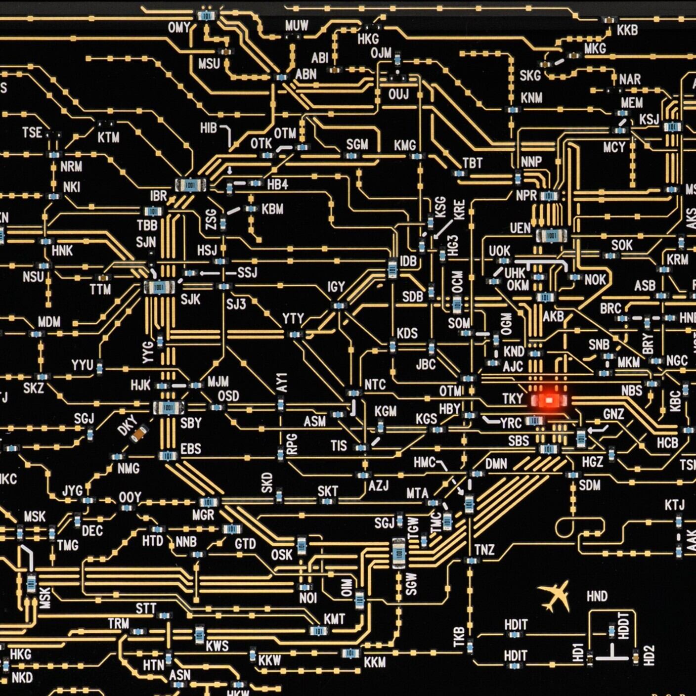 FLASH 東京回路線図 iPhone 17 Pro Max ケース | PCB ART moeco