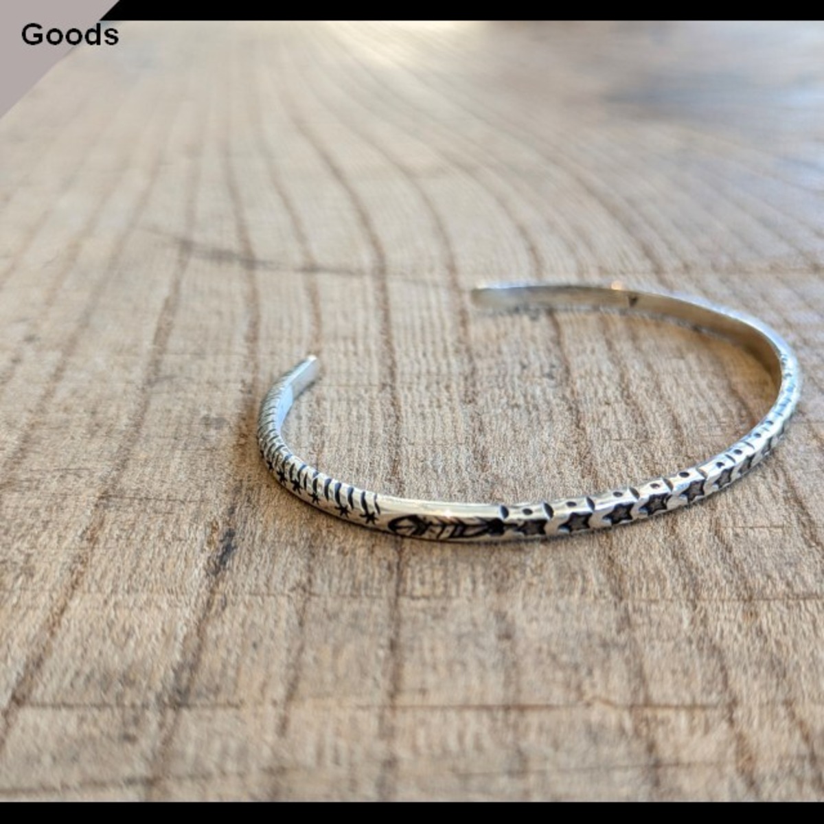 Ericka Nicolas Begay シルバーバングル Silver Bangle HM2 | C 