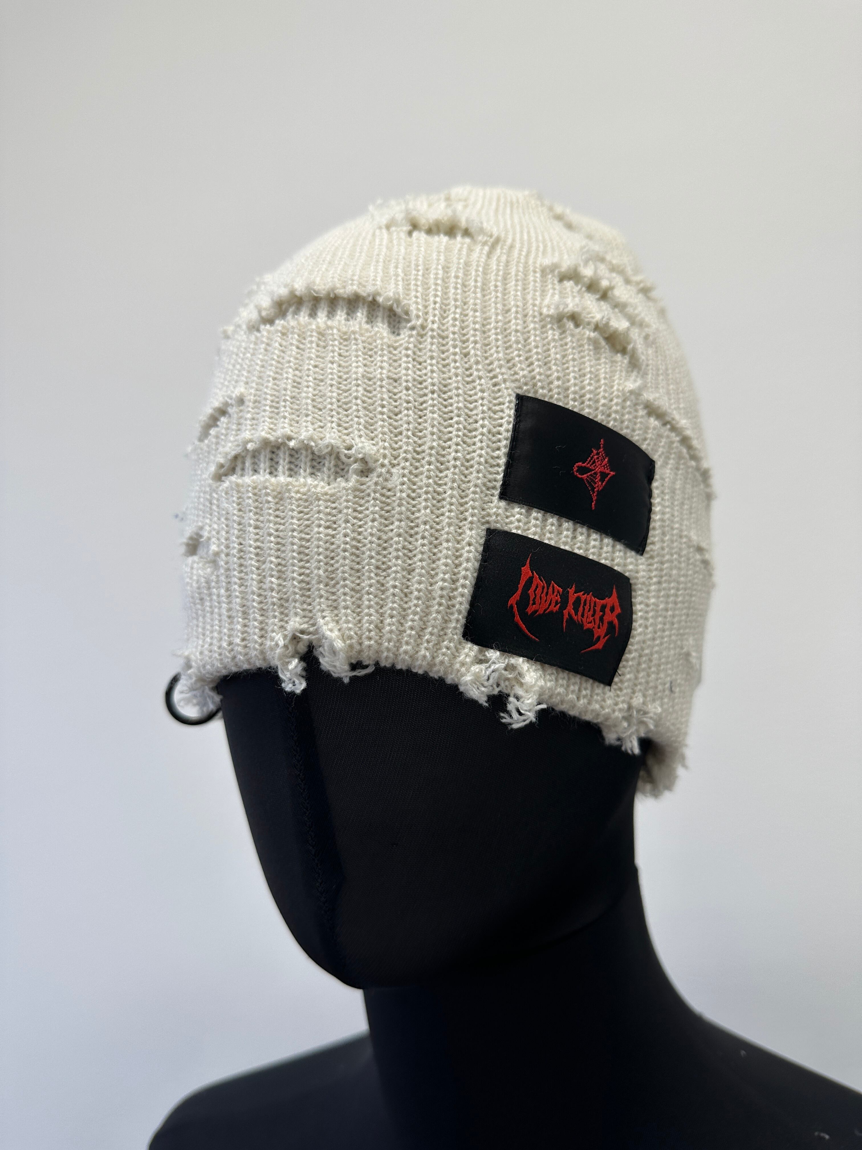【LOVE KILLER】【custom】studs pierce damage beanie