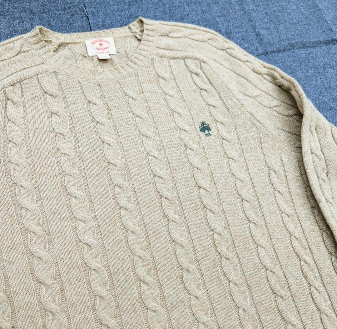 brooks brothers cable wool knit 小岩店