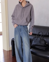 Oversized knit Hoodie T20301
