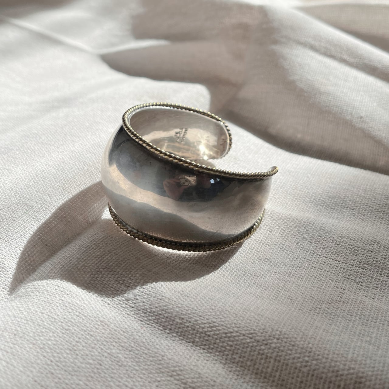 ぷっくりロープバングル メキシカンシルバー メキシカン