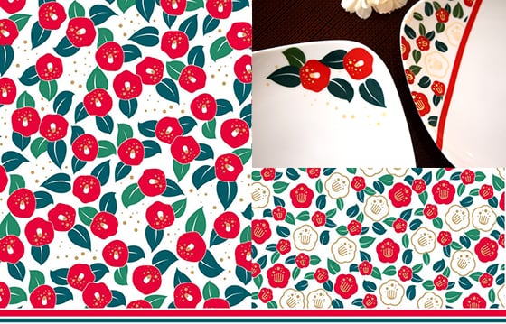 椿 TSUBAKI 転写紙 A3サイズ (ポーセリンアート用転写紙)