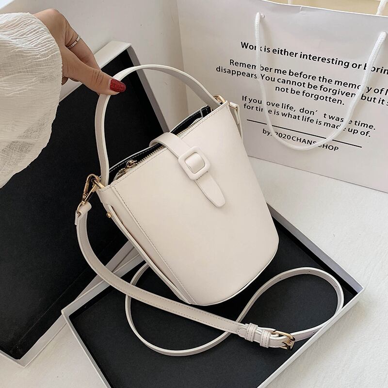 フレンチテクスチャー人気バッグ2020ニューウェーブサマーファッションレディースメッセンジャーバッグワイルドショルダーバケットバッグ Tiancai_Wing_Bag4969081