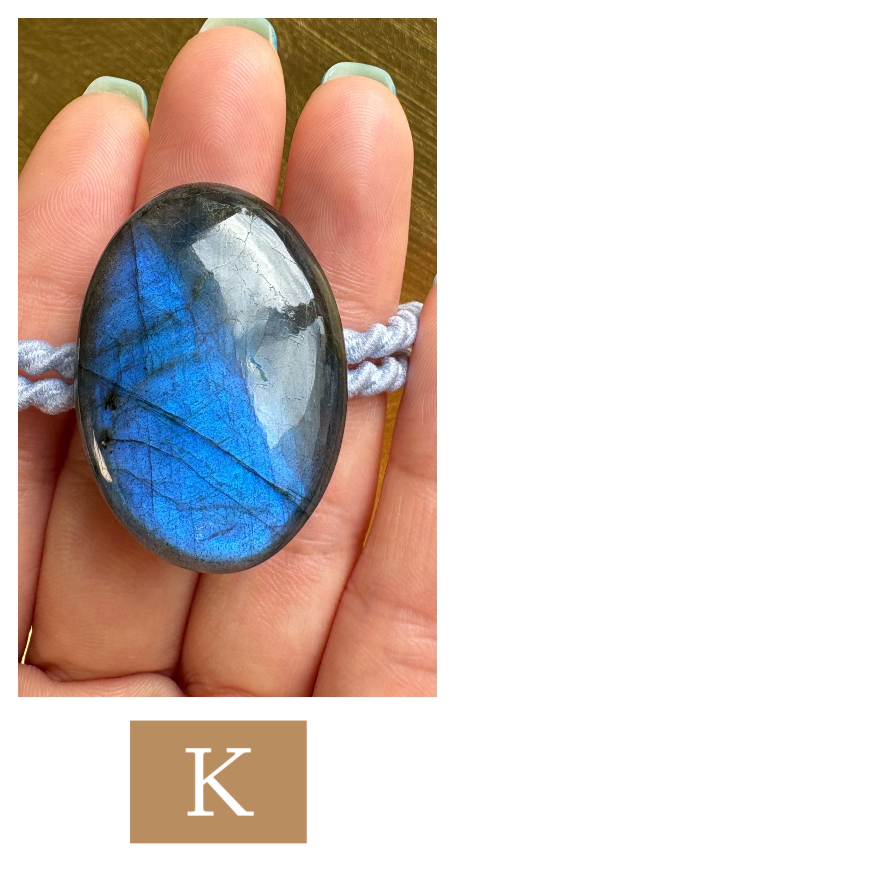 AAAAA Oval Labradorite hair accessory(マダガスカル産オーバル