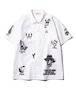 【Softmachine】ソフトマシーン SCRAWL SHIRTS S/S (WHITE) メンズ半袖シャツ