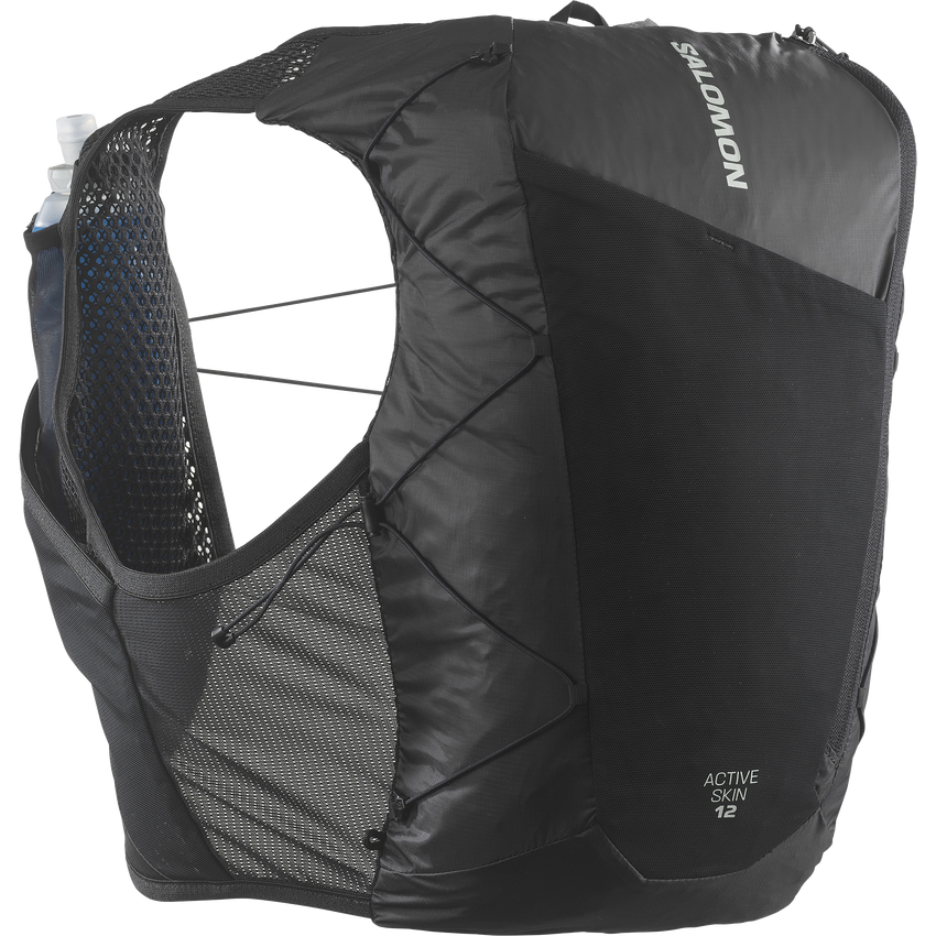 SALOMON サロモン / ACTIVE SKIN 12 SET ユニセックス ランニングベスト(フラスク付 )#BLACK/METAL
