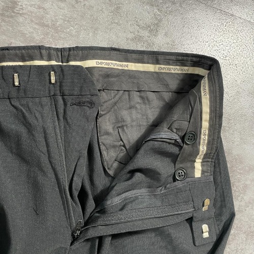 90s EMPORIO ARMANI イタリア製 black slacks 詳細写真10