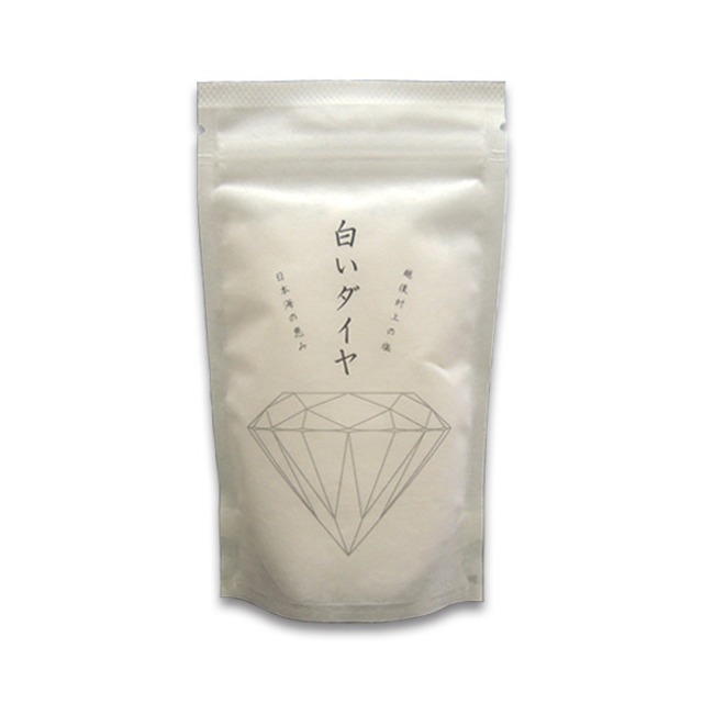 [ミネラル工房]白いダイヤ 塩 100g (100g×1) チャック付きスタンド袋 越後村上中浜産 天然塩100% 無添加 オーガニック 手造り