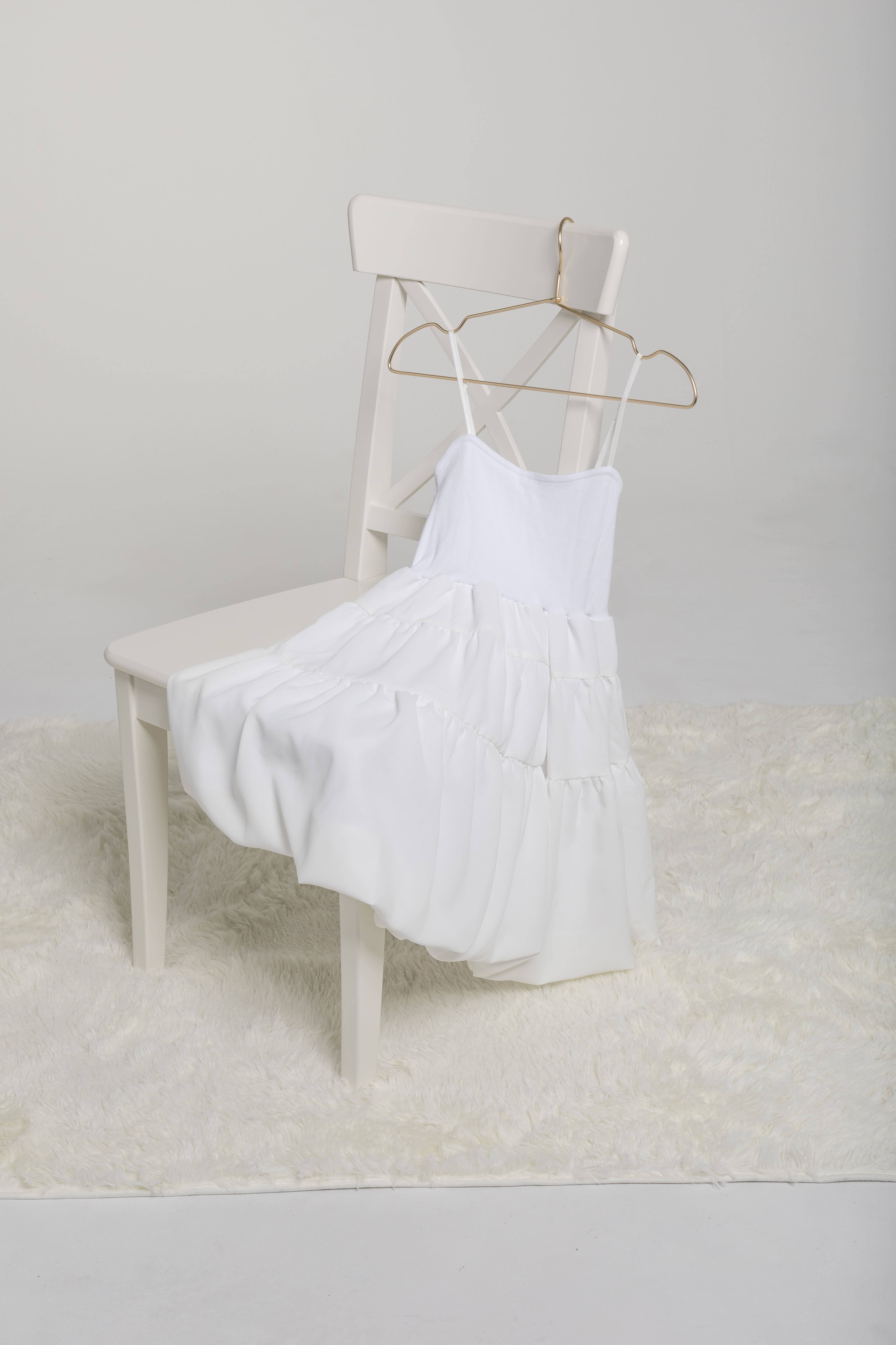 BALLOON CAMI ONE-PIECE (WHITE) White balloon cami onepiece