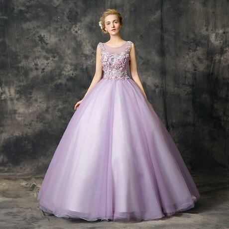 高貴パープル 紫カラードレスR49 ウェディングドレス 二次会ドレス  
