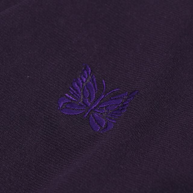 Needles / V neck Cardigan - Poly Mesh - eggplant　Vネックカーディガン　紫