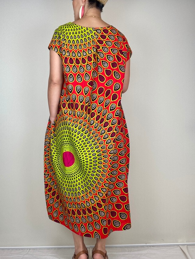 オーダーメイド ポケット付きコクーンロングワンピース 布代別 Fatimart ファティマート