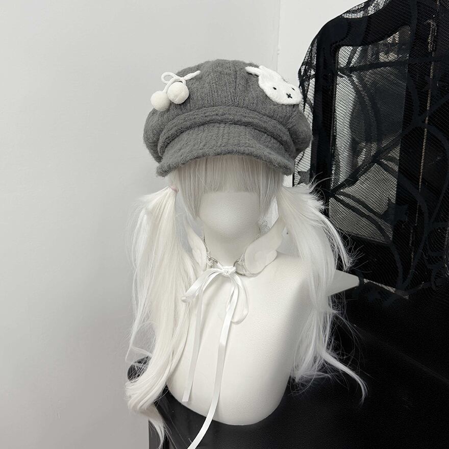 地雷系 プラッシュハット ラビット うさちゃん ニット帽子 | ゴスロリ