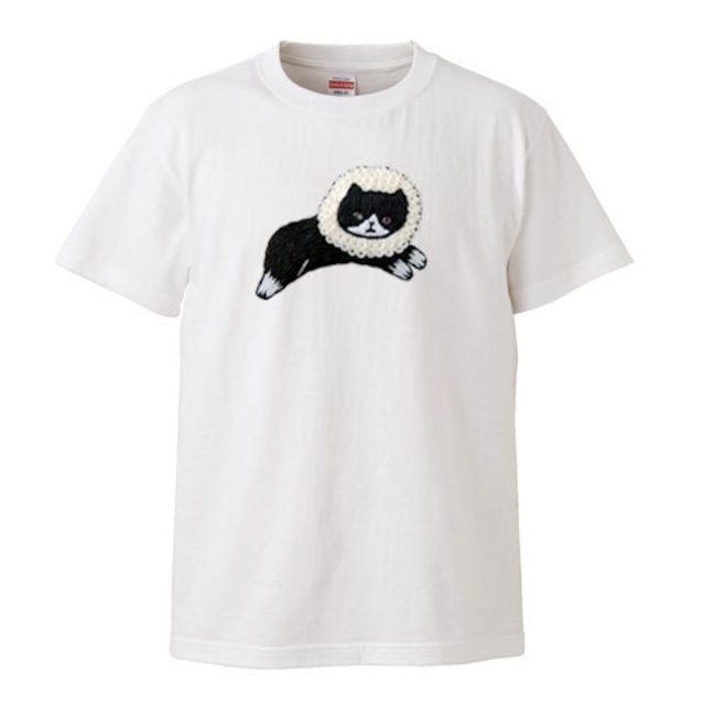 エリザベス猫 / Tシャツ / なかしまともみ /  -WHITE-