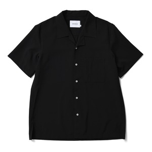 trianguler flap half sleeve shirt  BLACK
