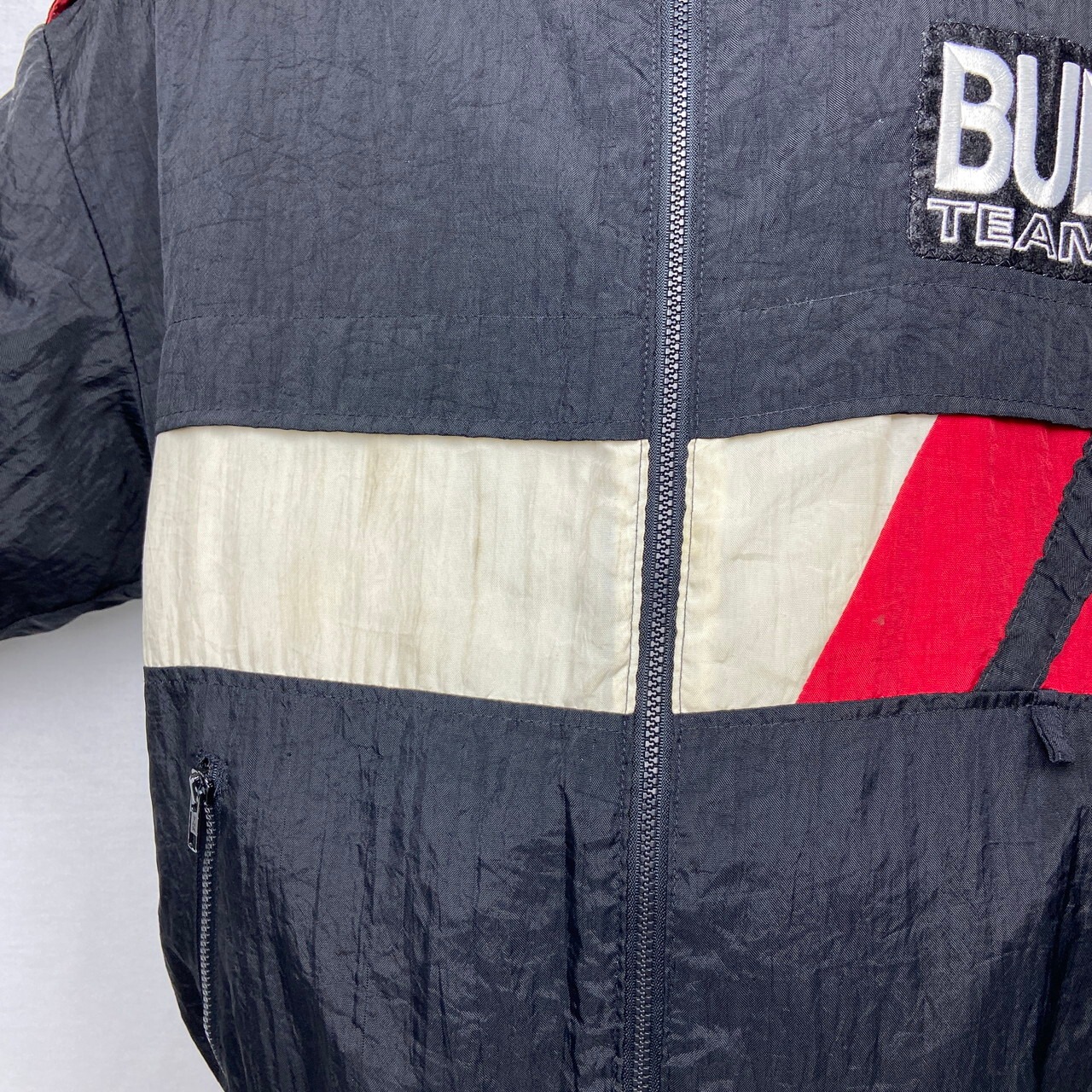90年代 USA製 Budweiser バドワイザー ナイロンジャケット レーシング 